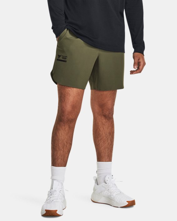Men's Project Rock Unstoppable Shorts in Green image number 0